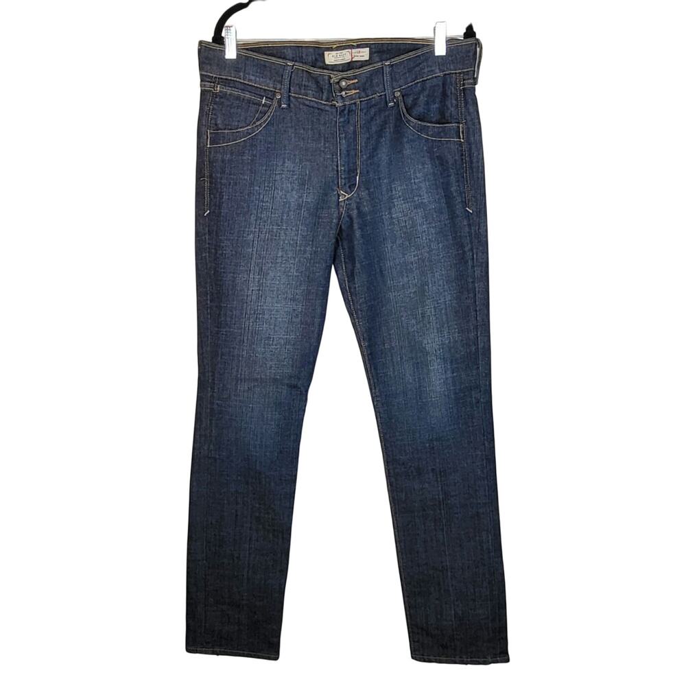 Vintage Y2K Old Navy Zipper Straight Leg High Rise Denim Jeans Size 12 Like New